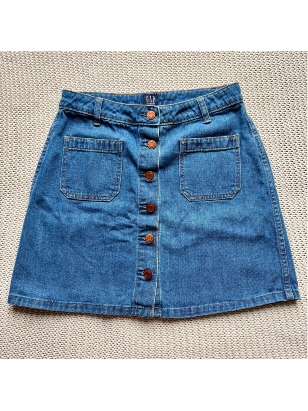 High waisted mini button skirt- 26R - GAP